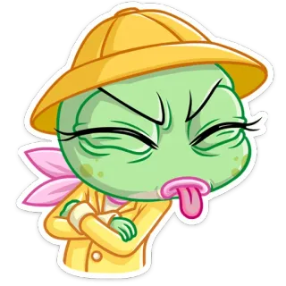 😛 1ba288be 嫌悪感, 舌, 皮肉, 表情, 漫画, ステッカー, 絵文字, キャラクター telegram sticker