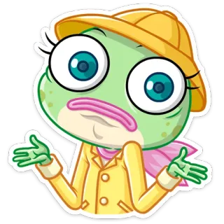 🤷‍♂️ caa6c0f9 カエル, 漫画, キャラクター, 混乱, 肩をすくめる, 不安, ステッカー telegram sticker