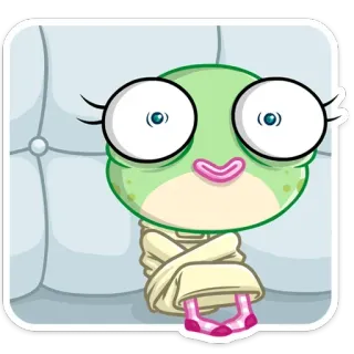 🤪 ae83b68d żaba, szpital psychiatryczny, zdrowie psychiczne, kaftan bezpieczeństwa, kreskówka, śmieszne telegram sticker