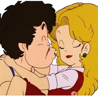 😘 61690064 Anime, Paar, Zuneigung, Cartoon telegram sticker