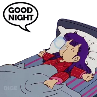 🛌 85cdfd76 GOOD NIGHT gute Nacht, schlafen, Cartoon, Bett, Nacht, schlafend telegram sticker