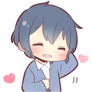 ☺️ 35e06475 fofo, chibi, kawaii, anime, corações, amor, feliz telegram sticker