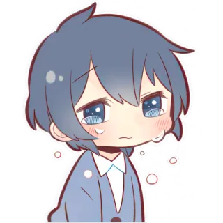 😩 e851e153 triste, chorando, anime, desenho animado, fofo telegram sticker
