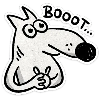 😳 4e9d2aaf Boooot... chó, hoạt hình, động vật, dễ thương, vui nhộn, booot telegram sticker