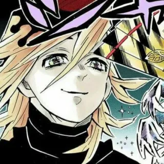 🦋 165cb998 Doma Demon Slayer Anime, Demon, Wyższa ranga, Złoczyńca, Manga whatsapp sticker