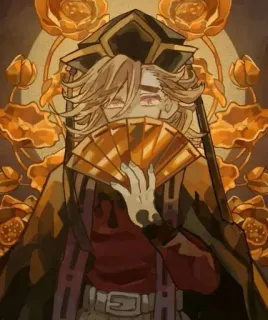 🦋 e71e9529 Doma Demon Slayer Anime, Demon, Fan, Złoczyńca, Górny Księżyc whatsapp sticker