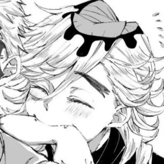 ⛓️ 718123cb Douma Demon Slayer Douma, Demon Slayer, anime, manga, postać, sztuka, czarno-białe telegram sticker