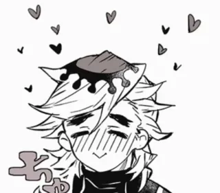 🥰 7c5d299d Doma Demon Slayer demon, anime, manga, harten, schattig telegram sticker