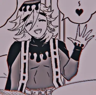 ☺️ db6e8ae1 Doma Demon Slayer anime, demon, hart, lachend, zwaaiend telegram sticker