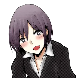 😍 321c0e06 anime, manga, female, office, character telegram sticker
