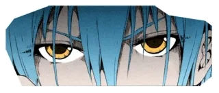 😠 d01613e2 anime, eyes, manga, blue hair telegram sticker