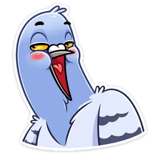😊 4584b75f piccione, uccello, cartone animato, animale, meme, adesivo telegram sticker