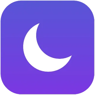 🔵 5b78b685 moon, night, sleep, crescent, purple, sky telegram sticker