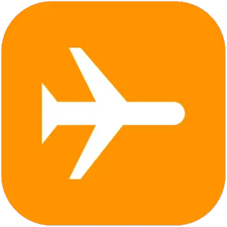 🔵 68aa86d1 airplane, travel, airport, flight, transportation telegram sticker