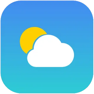 🔵 8dca7ee1 weather, sun, cloud, sunny, partly cloudy telegram sticker