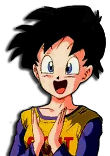 🤥 2bde15bc Videl Dragon Ball Anime, Ragazza, Cartone animato, Videl, Dragon Ball Z, Sorridendo telegram sticker