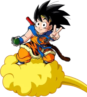 🤟 6292ef44 Goku Dragon Ball Anime, Dragon Ball, Goku, Goku bambino, Nuvola Speedy telegram sticker