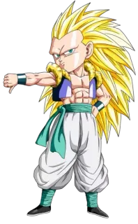 🤤 9bc11115 Gotenks Dragon Ball Z Anime, Dragon Ball Z, Gotenks, Super Saiyan 3, Cartone animato, Personaggio telegram sticker
