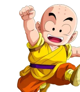 💪 b652d271 Krillin Dragon Ball Anime, Cartoni animati, Arti marziali, Combattente telegram sticker