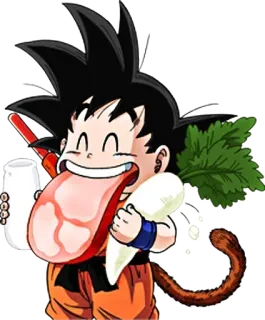 😛 f5898c04 Goku Dragon Ball Anime, Cartone animato, Cibo, Personaggio, Son Goku, Dragon Ball telegram sticker