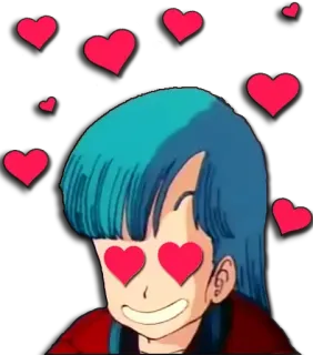 😻 f8b93299 Bulma Dragon Ball Anime, Cartoni animati, Cuori, Amore, Bulma, Dragon Ball telegram sticker