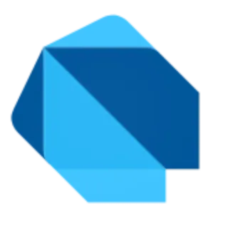 🔵 aa3e7752 ロゴ, テクノロジー, シンボル, 幾何学, 抽象, 青 telegram sticker