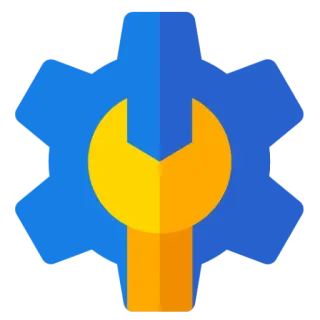 🔵 f9d3f846 設定, レンチ, ギア, 修理, ツール, アイコン telegram sticker