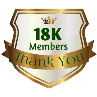 ⚜ 0b50c4f1 18K Members
Thank You 18K, membri, grazie, celebrazione, successo, community whatsapp sticker