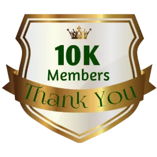⚜ cf2d7bc7 10K Members Thank You 10K, membri, grazie, celebrazione, traguardo whatsapp sticker