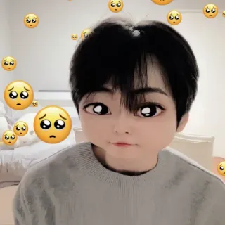 🥺 2f6289a6 cartoon, gezicht, emoji, kind, illustratie telegram sticker