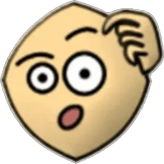 ⭐ 0375f4d5 혼란스러움, 생각, 표정, 질문, 불확실성, 이모티콘 telegram sticker