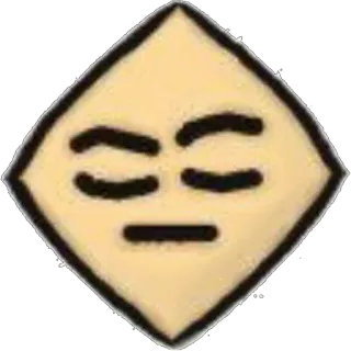 ⭐ 6ecc7a60 이모지, 다이아몬드, 무표정, 얼굴, 중립적, 스티커 telegram sticker