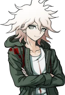 😏 3a6be76c Nagito Komaeda Danganronpa アニメ, ダンガンロンパ, 狛枝凪斗, キャラクター, ゲーム telegram sticker