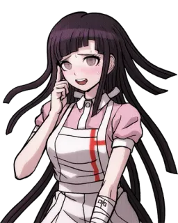 ☺️ 404c162f Mikan Tsumiki Danganronpa アニメ, 看護師, キャラクター, 女の子 telegram sticker