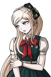 🙁 5e79ac59 Sonia Nevermind Danganronpa アニメ, ダンガンロンパ, ソニア・ネヴァーマインド, キャラクター, 金髪, リボン telegram sticker