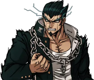 😣 6df089c7 Mondo Owada Danganronpa アニメ, ダンガンロンパ, 大和田紋土, キャラクター telegram sticker