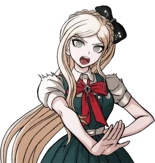 ✋ c6bc6ec6 Sonia Nevermind Danganronpa アニメ, キャラクター, 女の子, 金髪, 怒り, プリンセス, ダンガンロンパ telegram sticker