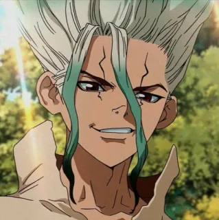 💖 364eeb8c Senku Ishigami Dr. Stone 动漫, 角色, Dr. Stone, 石神千空 telegram sticker