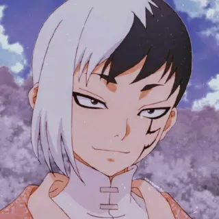 💖 9473d81a Asagiri Gen Dr. Stone 动漫, 漫画, Dr. Stone, 浅雾幻, 角色, 插画 telegram sticker