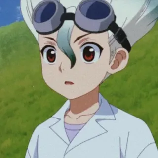 💖 981b3e82 Ishigami Senku Dr. Stone 动漫, 科学, 角色, Dr. Stone, 石神千空 telegram sticker