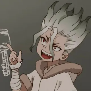 💖 9fe01d58 Senku Ishigami Dr. Stone 动漫, Dr. Stone, 千空, 石神, 卡通 telegram sticker