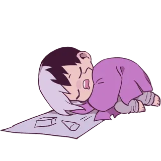 😪 0b4e916f การ์ตูน, เด็ก, นอน, ภาพวาด, ดินสอ, กระดาษ whatsapp sticker