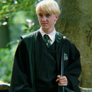 🐍 40dadd4f Draco Malfoy Harry Potter Драко Малфой, Гарри Поттер, Слизерин, волшебник, персонаж, школьная форма telegram sticker