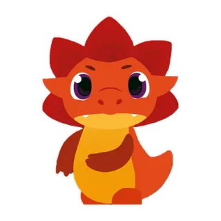 🤥 33ba8a52 dragón, dibujos animados, lindo, animal, fantasía, personaje, monstruo whatsapp sticker