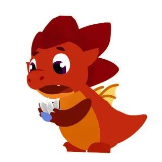 😩 36185216 dragón, dibujos animados, animal, lindo, bebé whatsapp sticker