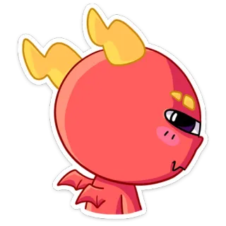 ☹️ 593d2b0a 용, 만화, 귀여운, 괴물, 동물, 스티커 whatsapp sticker