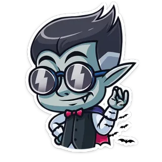 👌 23b69128 hoạt hình, ma cà rồng, nhân vật, nhãn dán telegram sticker