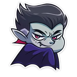 😏 2c37595f vampire ma cà rồng, hoạt hình, halloween, quái vật, nhãn dán, minh họa telegram sticker