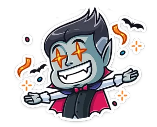 🙌 b3390c4e ma cà rồng, hoạt hình, halloween, quái vật, răng nanh, sinh vật telegram sticker