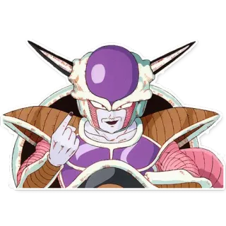 👆 21fd713f Frieza Dragon Ball 弗利萨, 七龙珠, 中指, 动漫, 贴纸 telegram sticker
